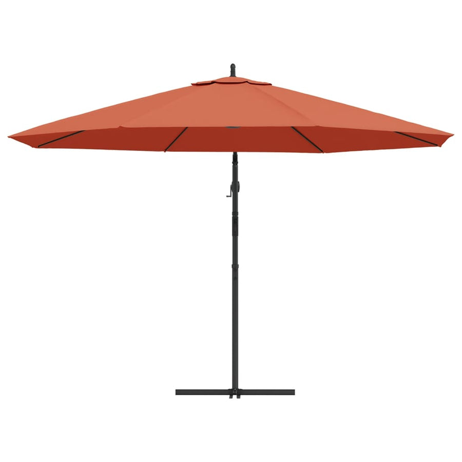Zweefparasol Met Aluminium Paal 350 Cm Terracottakleurig