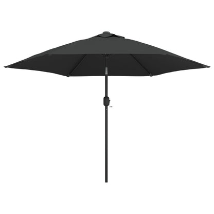 Parasol Met Led-Verlichting En Stalen Paal 300 Cm Antraciet