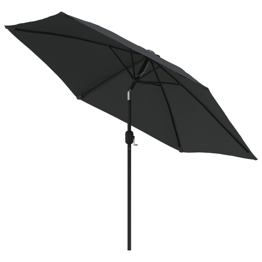 Parasol Met Led-Verlichting En Stalen Paal 300 Cm Antraciet