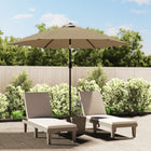Parasol 300 cm taupe met LED-verlichting