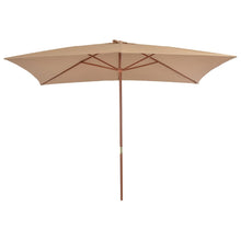 Parasol Met Houten Paal 200X300 Cm Taupe