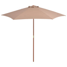 Parasol Met Houten Paal 270 Cm Taupe