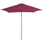 Parasol Met Houten Paal 270 Cm Bordeauxrood