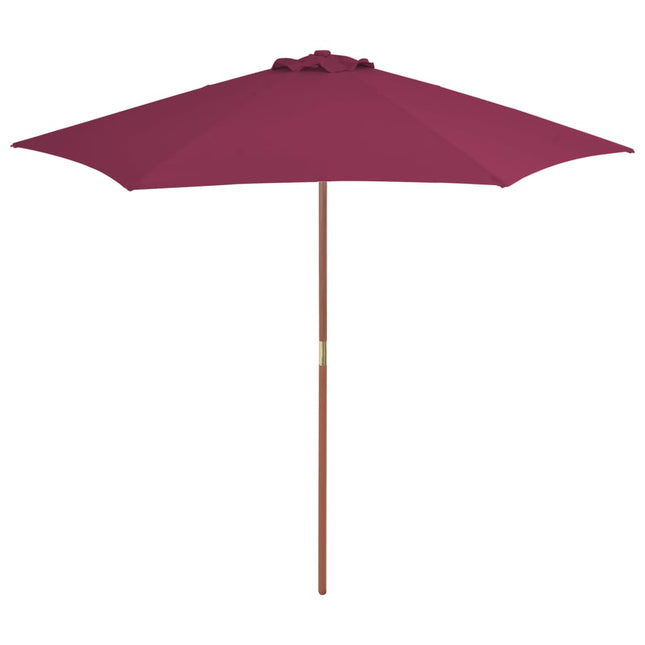 Parasol Met Houten Paal 270 Cm Bordeauxrood