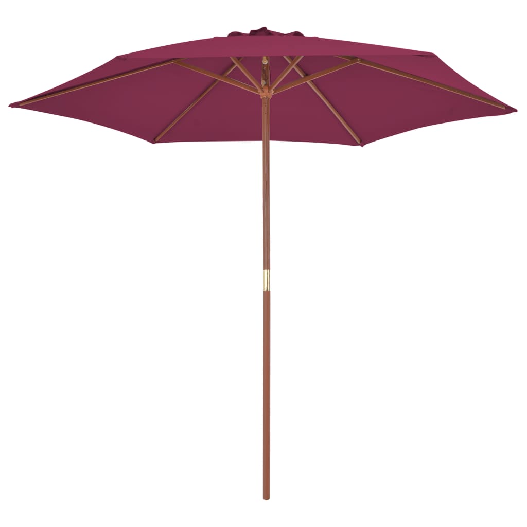 Parasol Met Houten Paal 270 Cm Bordeauxrood