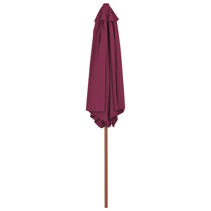 Parasol Met Houten Paal 270 Cm Bordeauxrood