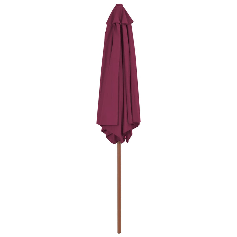 Parasol Met Houten Paal 270 Cm Bordeauxrood