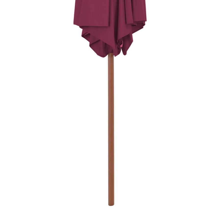 Parasol Met Houten Paal 270 Cm Bordeauxrood