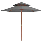 Parasol Dubbeldekker Met Houten Paal 270 Cm Antraciet