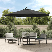 Zweefparasol 350 cm antraciet met LED