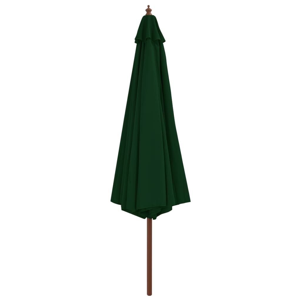 Parasol Met Houten Paal 350 Cm Groen