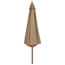 Parasol Met Houten Paal 350 Cm Taupe