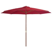 Parasol 350 cm houten paal bordeauxrood