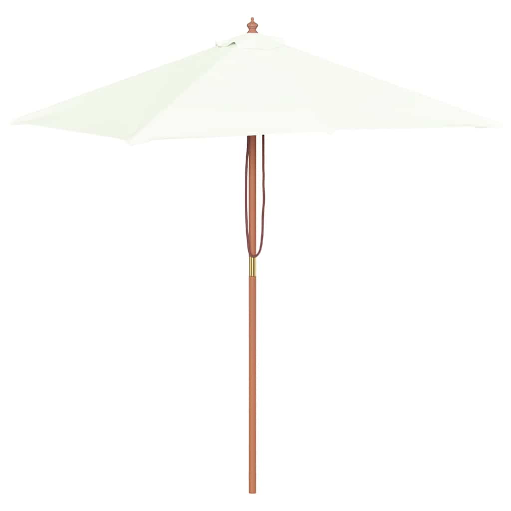 Parasol met houten paal 150x200 cm zandkleurig