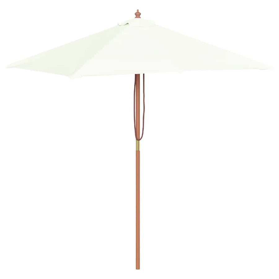 Parasol met houten paal 150x200 cm zandkleurig
