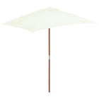 Parasol Met Houten Paal 150X200 Cm Kleurig Zand