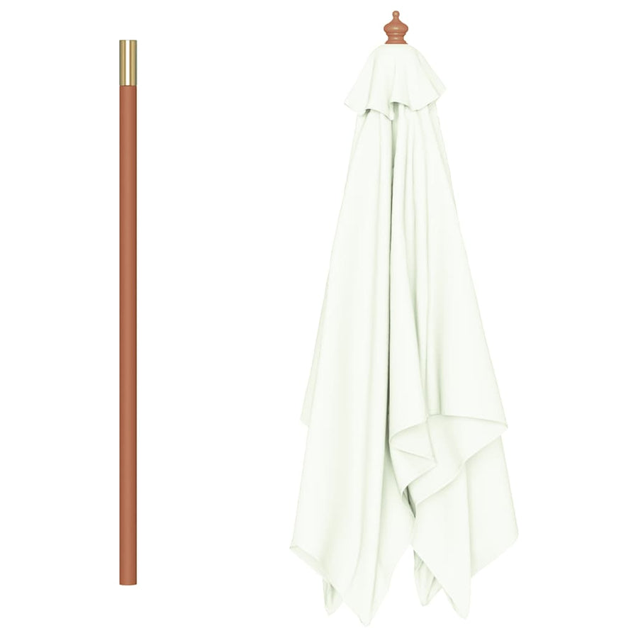 Parasol met houten paal 150x200 cm zandkleurig