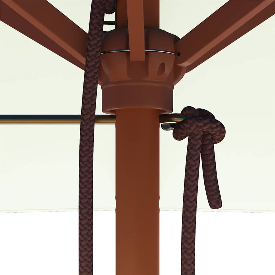 Parasol met houten paal 150x200 cm zandkleurig