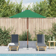 Parasol met houten paal 150x200 cm groen
