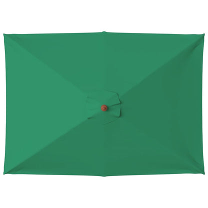 Parasol met houten paal 150x200 cm groen