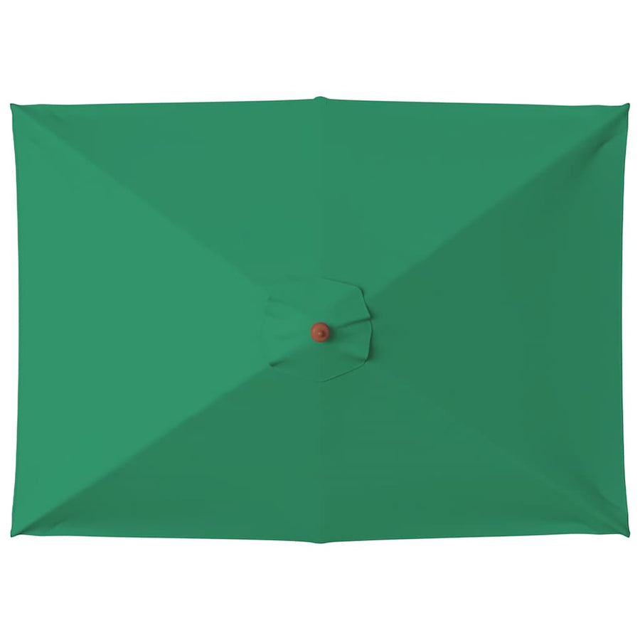 Parasol met houten paal 150x200 cm groen