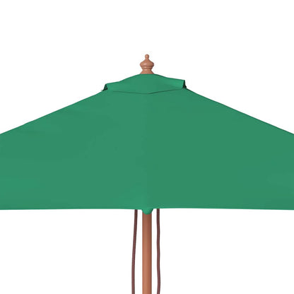 Parasol met houten paal 150x200 cm groen