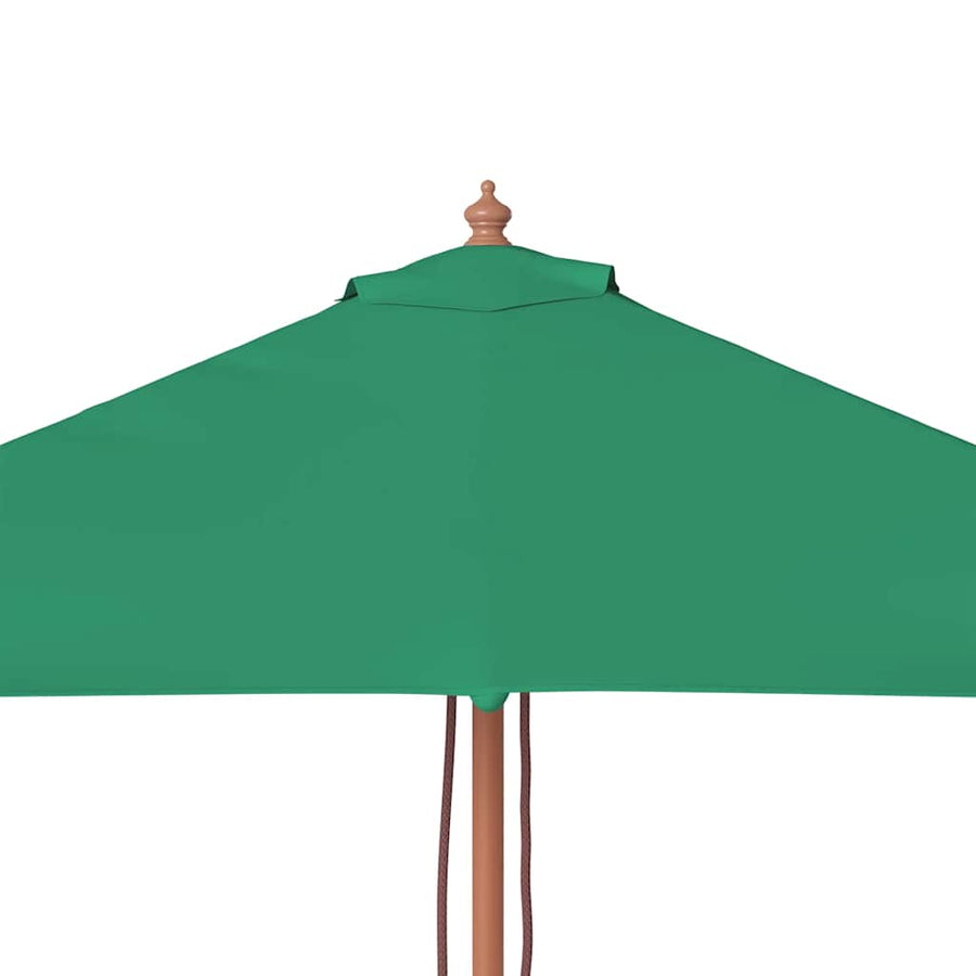 Parasol met houten paal 150x200 cm groen