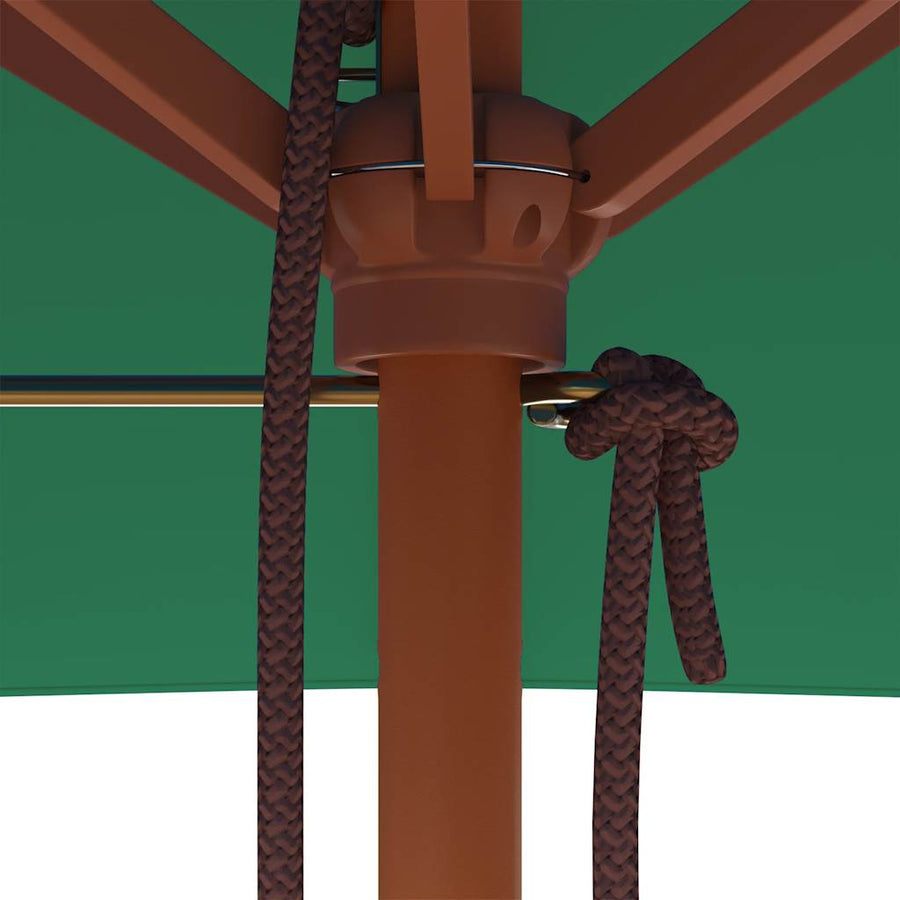 Parasol met houten paal 150x200 cm groen