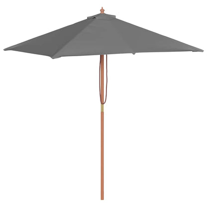 Parasol met houten paal 150x200 cm antraciet
