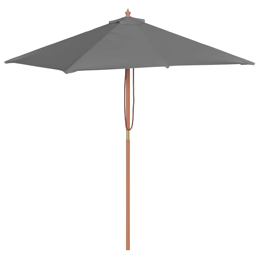 Parasol met houten paal 150x200 cm antraciet