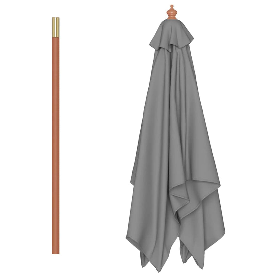 Parasol met houten paal 150x200 cm antraciet