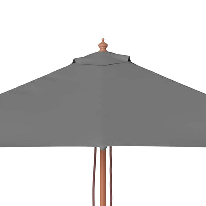 Parasol met houten paal 150x200 cm antraciet