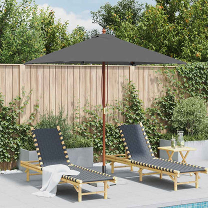 Parasol met houten paal 150x200 cm antraciet