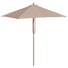 Parasol met houten paal 150x200 cm taupe