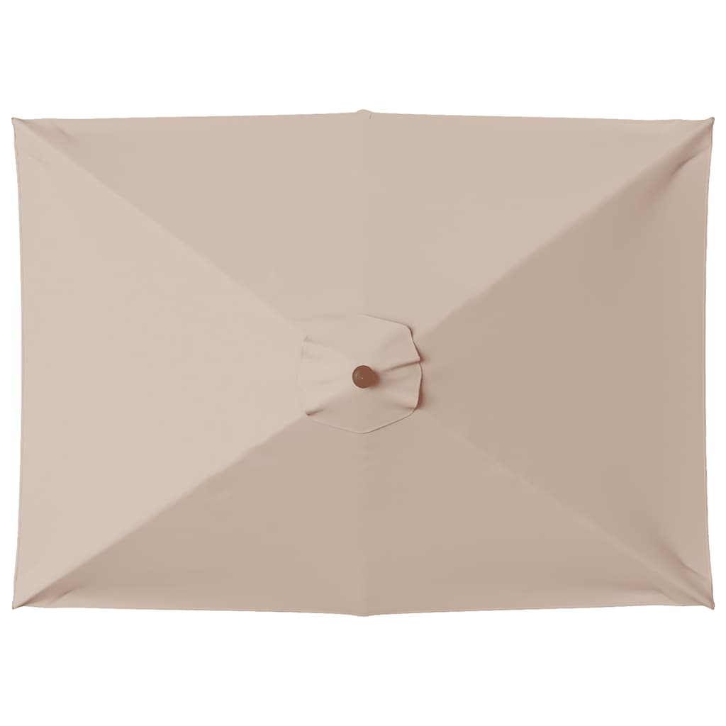 Parasol met houten paal 150x200 cm taupe