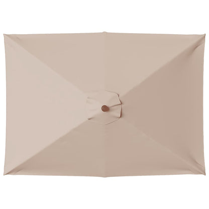 Parasol met houten paal 150x200 cm taupe