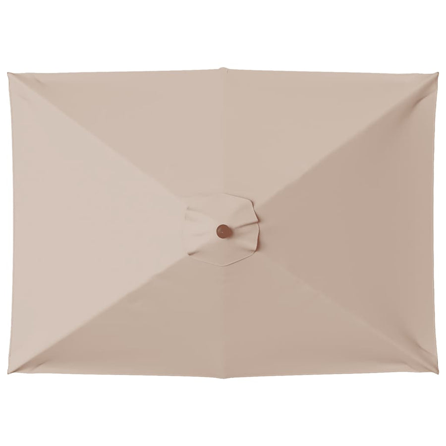 Parasol met houten paal 150x200 cm taupe