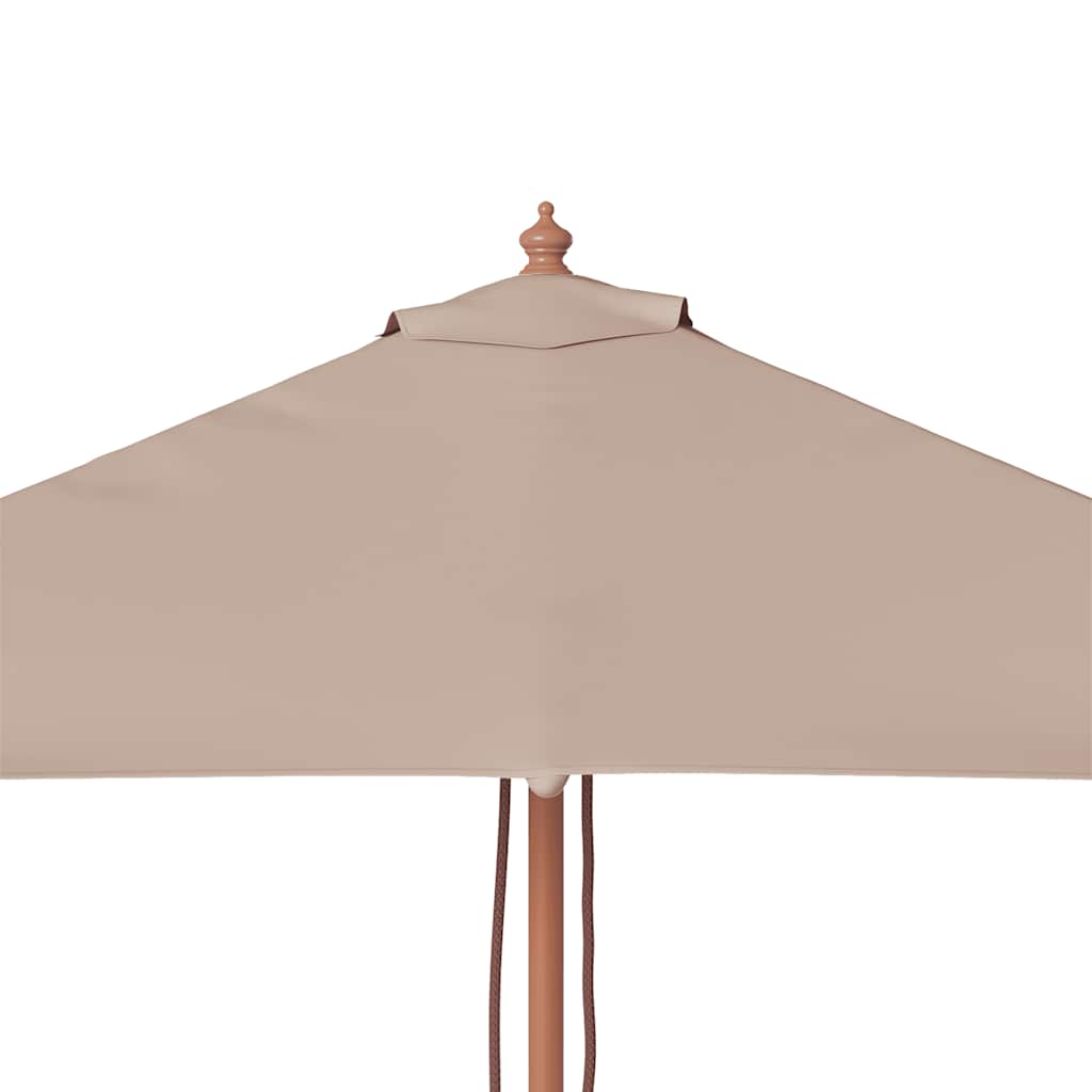 Parasol met houten paal 150x200 cm taupe