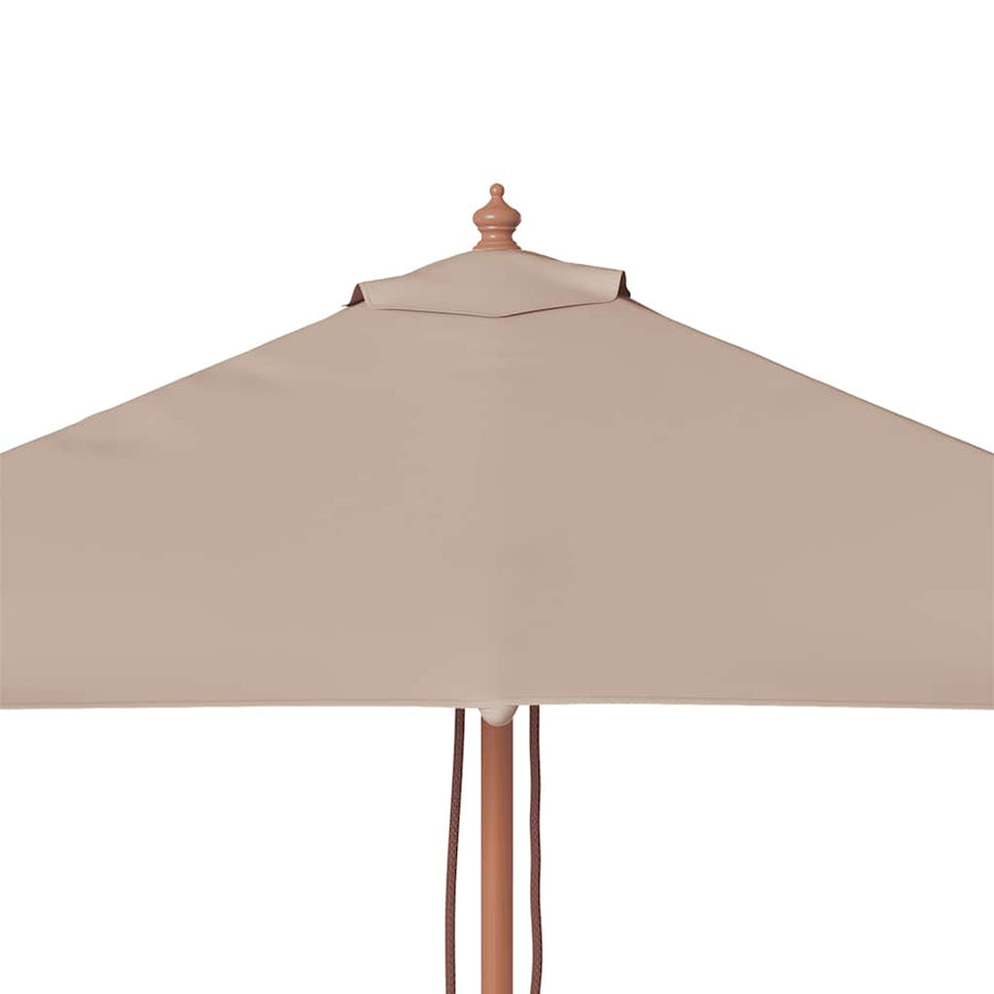 Parasol met houten paal 150x200 cm taupe