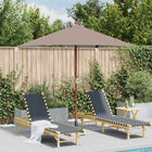 Parasol 150x200 cm houten paal taupe
