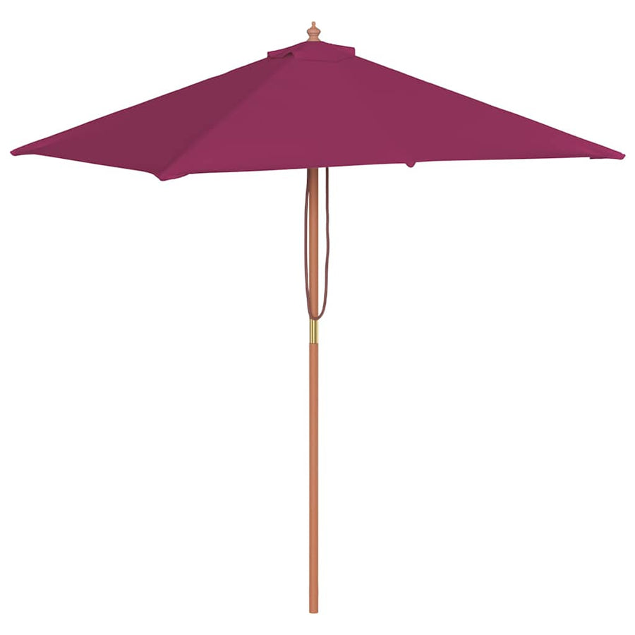Parasol met houten paal 150x200 cm bordeauxrood