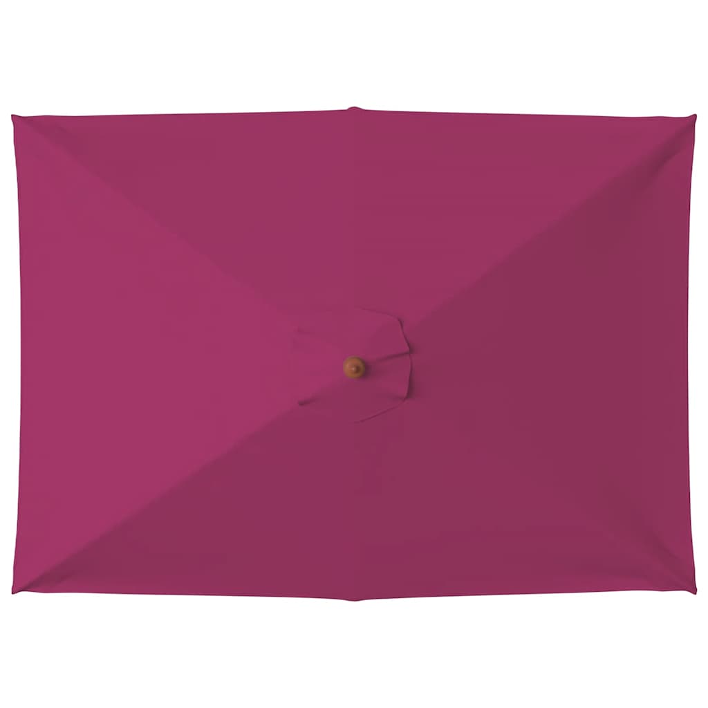 Parasol met houten paal 150x200 cm bordeauxrood