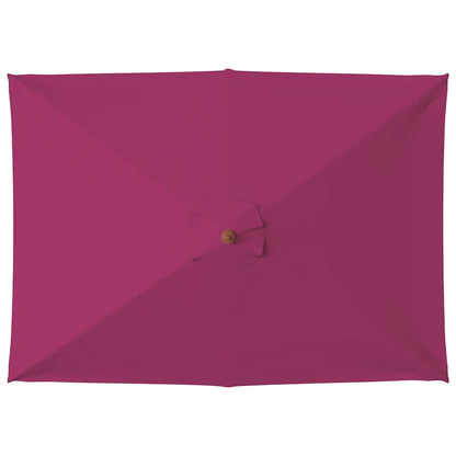 Parasol met houten paal 150x200 cm bordeauxrood