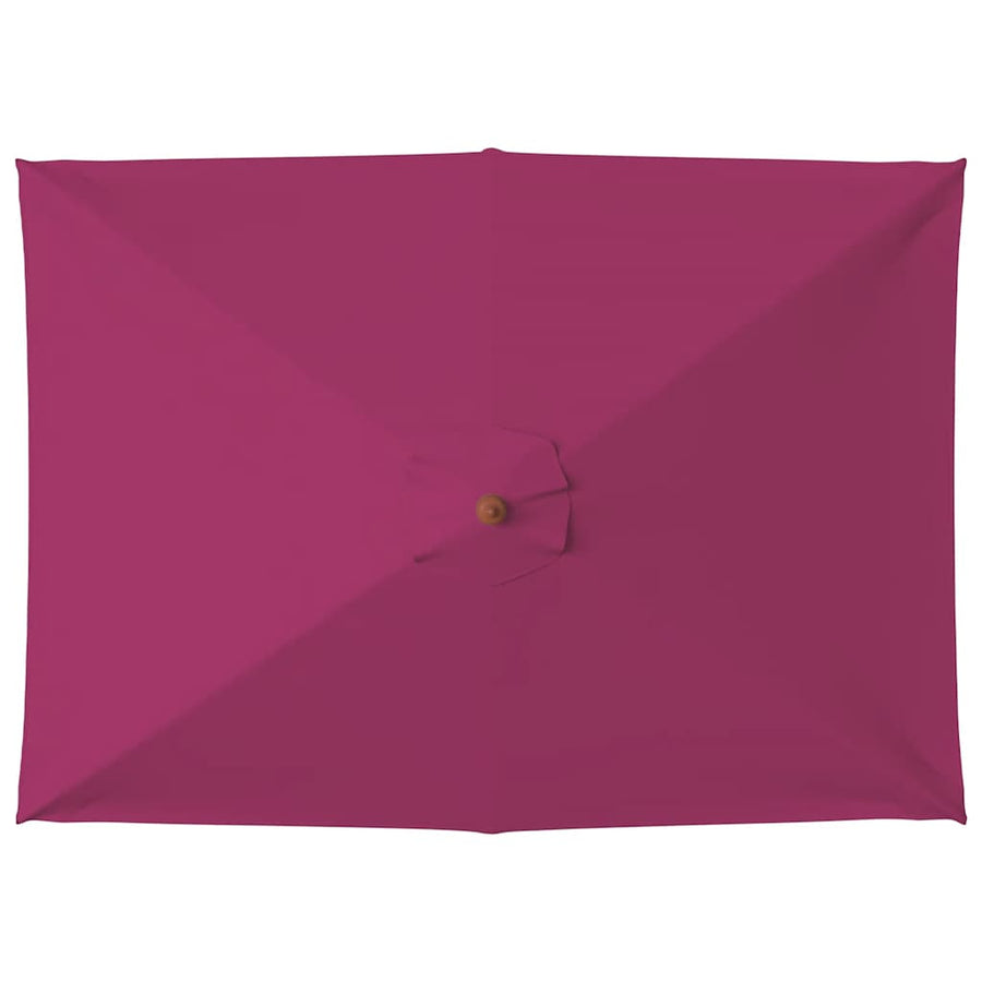Parasol met houten paal 150x200 cm bordeauxrood