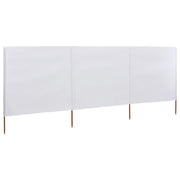 Windbreak 3-panel 400x120 cm fabric white