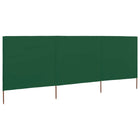 Windscherm 3-Panelen Stof 400 x 120 cm Groen