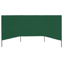 Windscherm 3-panelen 400x120 cm stof groen