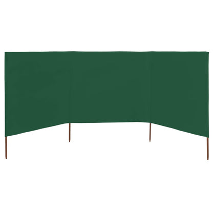 Windscherm 3-panelen 400x120 cm stof groen