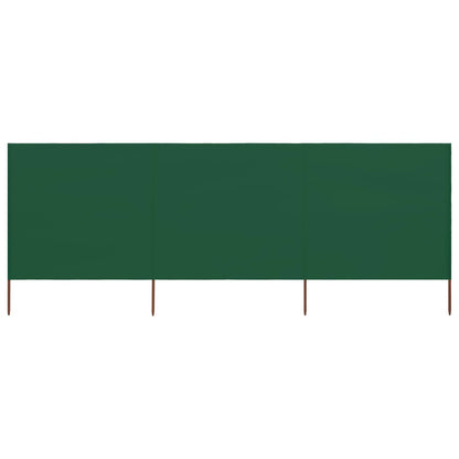 Windscherm 3-panelen 400x120 cm stof groen