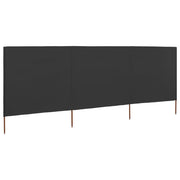 Windscherm 3 panelen 400x120 cm antraciet vliesstof